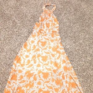 Spring Halter Maxi Dress